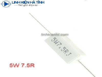 TRỞ 5W 7.5R TRỞ SỨ 5W 7.5R ́5W 7.5 OHM LOẠI TỐT