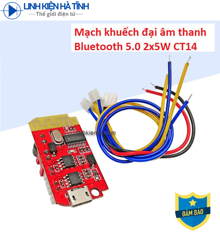 Mạch Bluetooth Khuếch Đại Âm Thanh CT14 DIY 2x5W có sạc pin