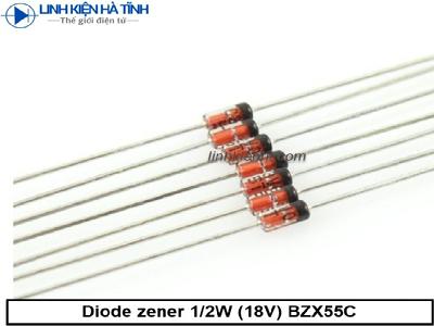 DIODE ZENER BZX55C 18V 1/2W (10 CON) DIODE ZENER BZX55C 18V 1/2W (10 CON)