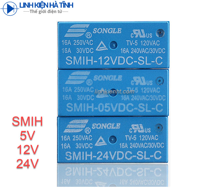 Relay Songle SMIH-24 24V - 16A 8 chân 