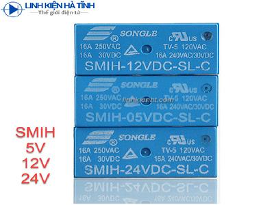 Relay Songle SMIH- 05 5V - 16A 8 chân  Relay Songle SMIH- 05 5V - 16A 8 chân